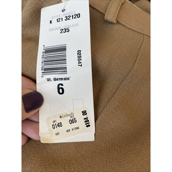 Peter Nygard Wool Tan Womens Dress Pant Camel Sz 6 VIntage NOS Made in Canada - Picture 9 of 10